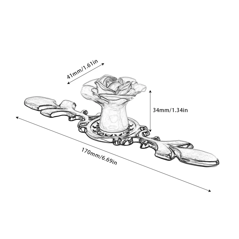 Traditional Cabinet Pulls kitchen cabinet handles-white and pink ceramic roses
