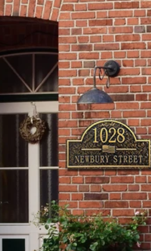 Classic Antique Bronze Address Plaque — Custom House Number Sign