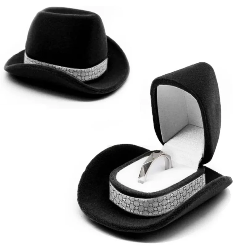 Jewellery Gift Box Novelty Cowboy Hats Single Ring Box