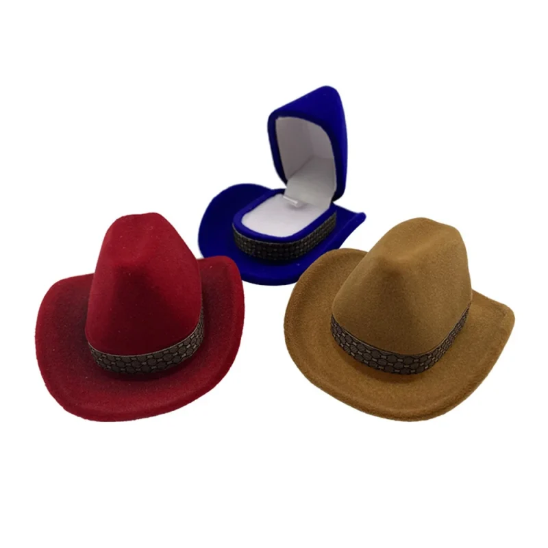 Jewellery Gift Box Novelty Cowboy Hats Single Ring Box
