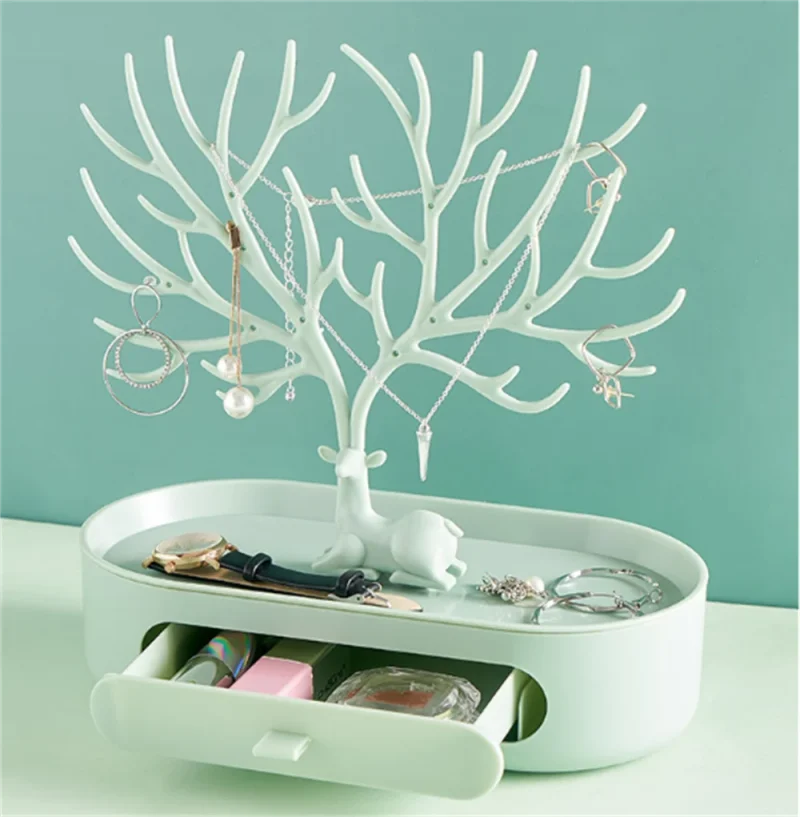 Jewellery Display Stand Jewellery Storage Box Organizer Graceful Deer Antler Tree