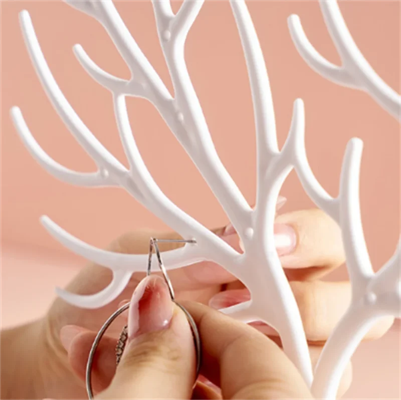 Jewellery Display Stand Jewellery Storage Box Organizer Graceful Deer Antler Tree