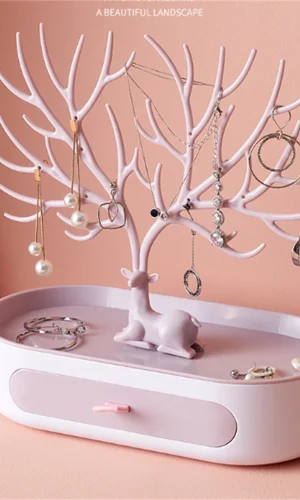 Deer Antler Jewellery Display Stand & Storage Box Organiser