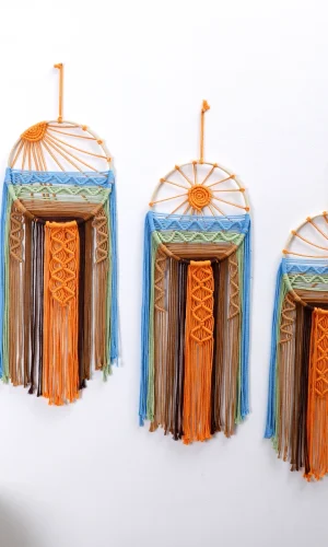Macrame Wall Hanging — Sunrise, Sunshine & Sunset Woven Tapestry