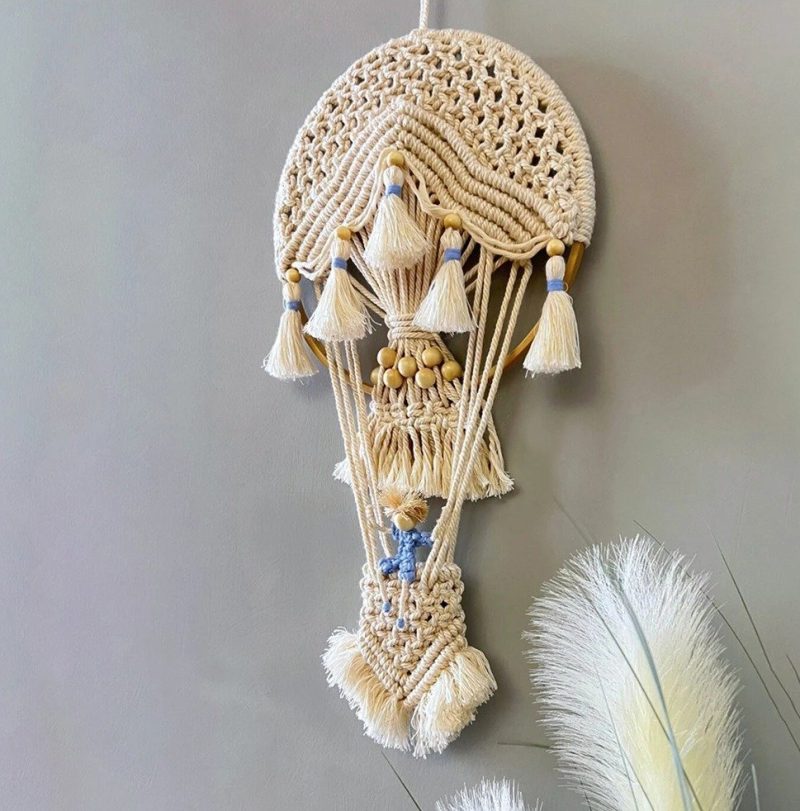 Macrame Angel Wall Hanging — Novelty Bohemian Woven Tapestry macrame wall hangings Woven tapestry