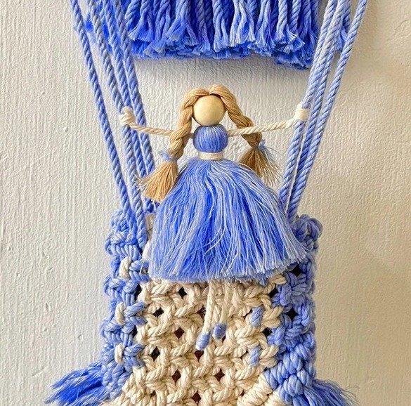 Macrame Angel Wall Hanging — Novelty Bohemian Woven Tapestry macrame wall hangings Woven tapestry