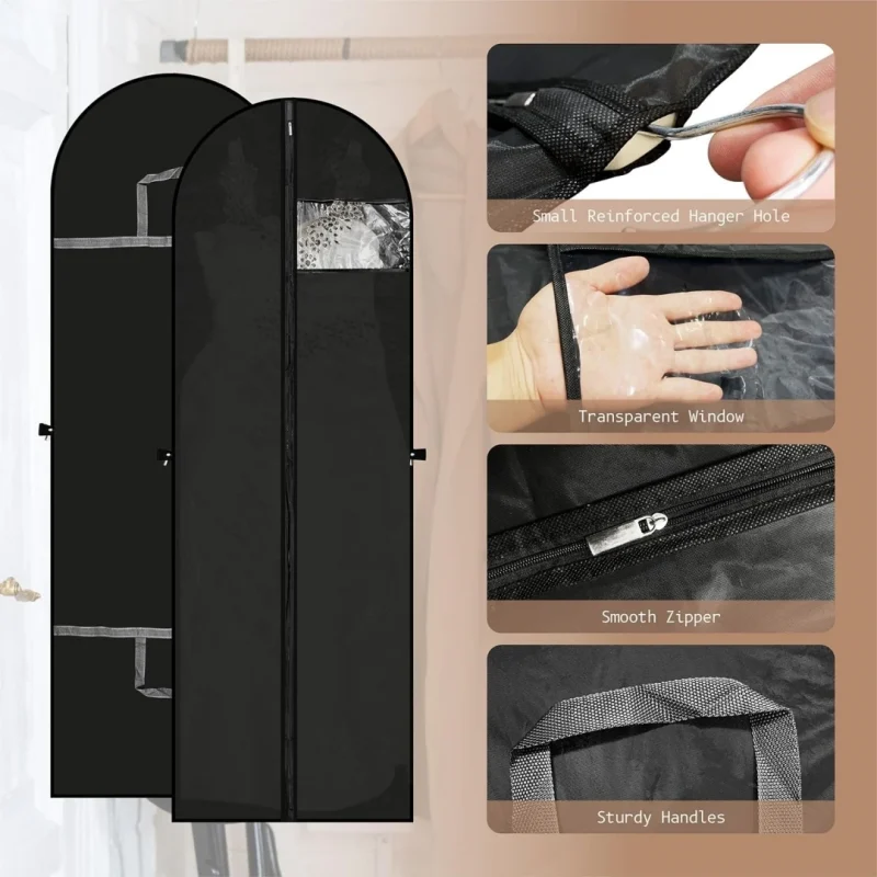 Wedding Gown Cover & Bridal Garment Bag — Full Skirts, 180×60cm - Image 2