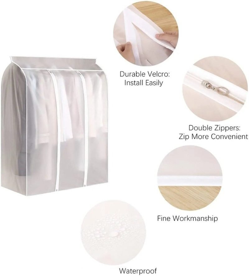 Garment Bag & Cover Hanging Clothes Storage Box See Through Box for Wrinkle Free Storage