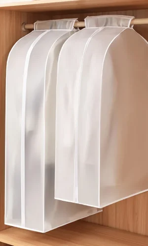 Garment Bag & Cover — See-Through Hanging Box, Wrinkle-Free Storage