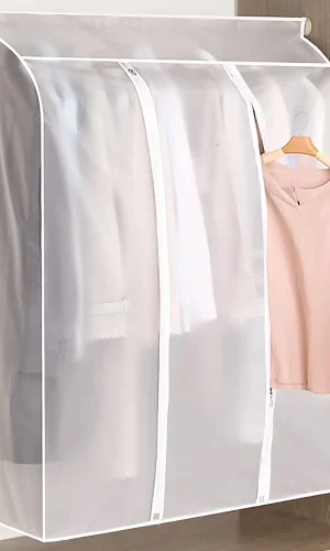 Garment Bag & Cover — See-Through Hanging Box, Wrinkle-Free Storage