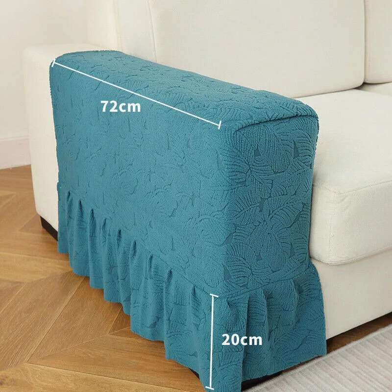 Armrest Cover Sofa Armrest Protector with Hem Skirt — 2 Pcs/Set Sofa Armrest Covers