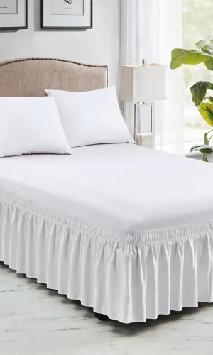 Elegant Ruffled Bed Skirt — Single, Double, Queen & King