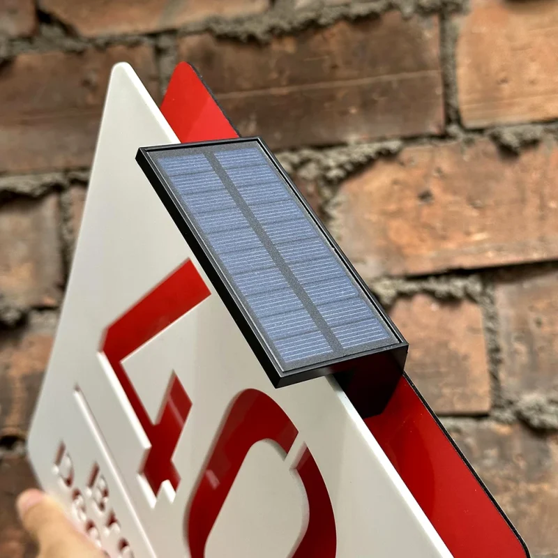 Custom made to order Letterbox & House Numbers Signs with Solar LED Light-Colourful Lighting