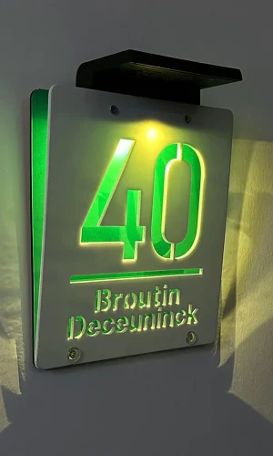 Custom Letterbox & House Number Signs — Colourful Solar LED Light