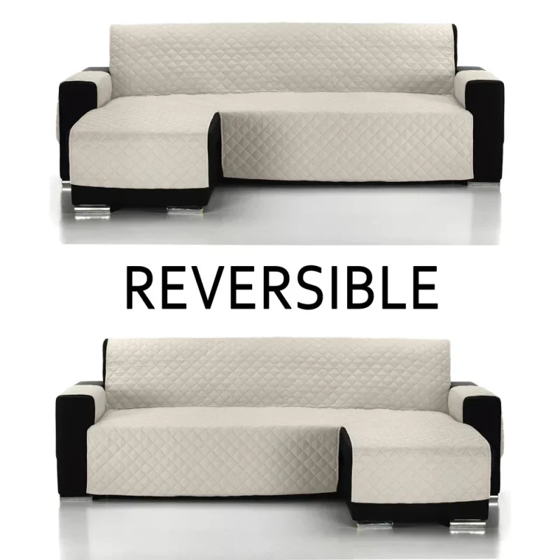 1 piece L Shape Sofa Cover Pet Couch Covers padded fabric REVERSIBLE design