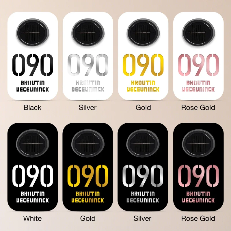 Letterbox & House Numbers Signs with Solar LED Light Waterproof