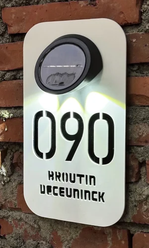 Custom made to order Letterbox & House Numbers Signs with Solar LED Light Waterproof