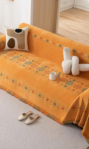 Couch Throw Blanket Sofa Towel — Anti-Slip Elegant Patterns