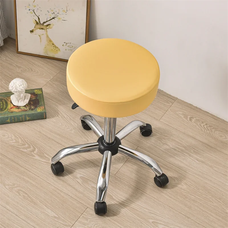 Round Salon Stool Cover Bar Chair Cover-