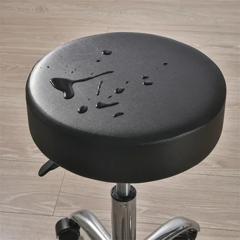 Round Salon Stool Cover - Bar Chair Slipcover PU Leather Ø30-38cm Round Salon Stool Cover Bar Chair Cover-