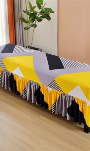 Bench Cover with Ruffled Skirt (35-45)×(120-150)cm — Bed End