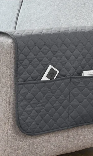 Armrest Cover with Storage Pockets — Stylish Colours, 1 Piece/Set