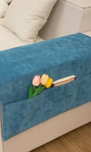 Armrest Cover with Storage Pockets — Sofa Armrest Organiser