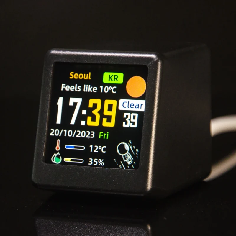 Smart Alarm Clock Weather Station Mini Cube Novelty Gadget Smart Alarm Clock Weather Station Mini Cube Novelty Gadget