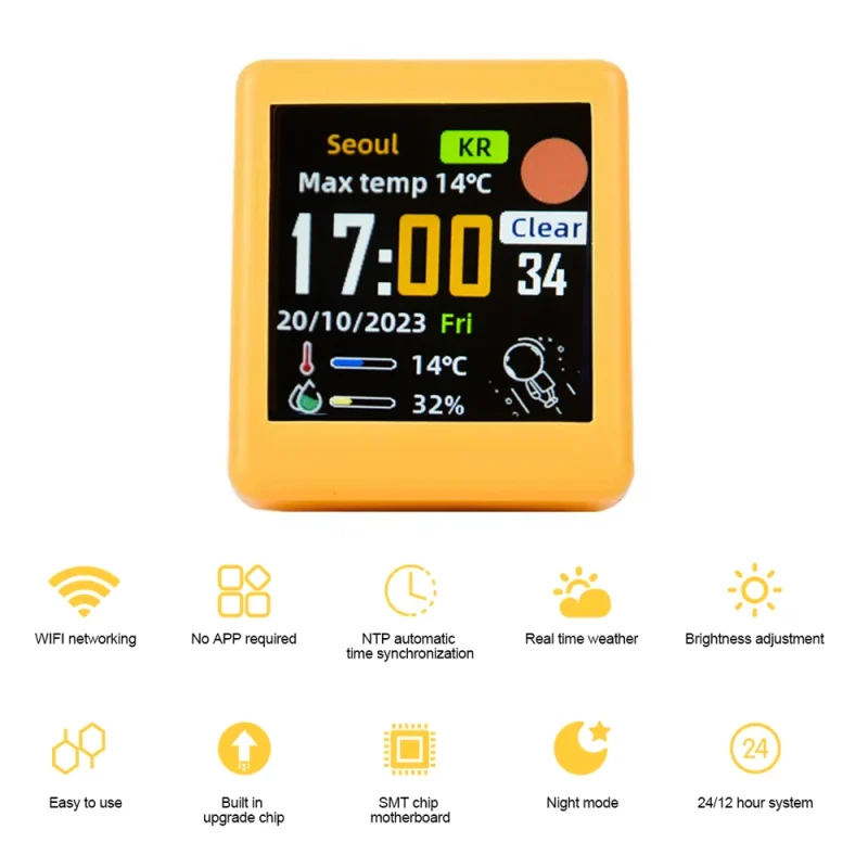 Smart Alarm Clock Weather Station Mini Cube Novelty Gadget Smart Alarm Clock Weather Station Mini Cube Novelty Gadget