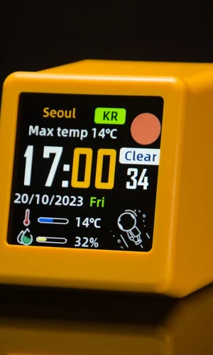 Smart Alarm Clock Weather Station Mini Cube Novelty Gadget