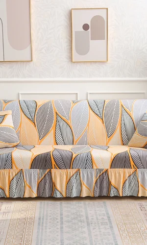 1/2/3/4 Seater Sofa Cover with Hem Skirt stylish Patterns