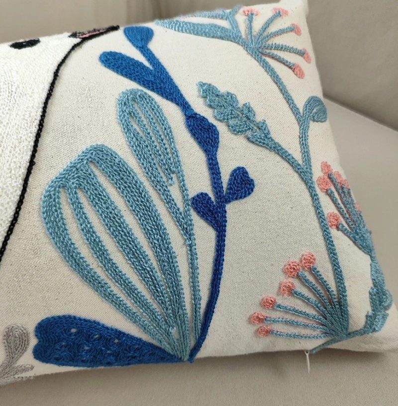 Cushion Covers Bird Singer Jacquard Embroidered — Garden Style Bird Singer Cushion Covers Pillowcases Jacquard Embroidered