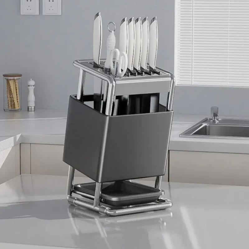 Stainless Steel Kitchen Knife Stand Holder & Storage Rack Kitchen Knife Storage Rack-Stainless steel Knife Stand Holder