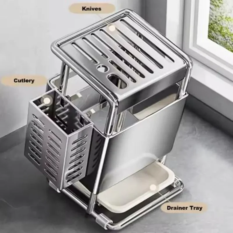Stainless Steel Kitchen Knife Stand Holder & Storage Rack Kitchen Knife Storage Rack-Stainless steel Knife Stand Holder