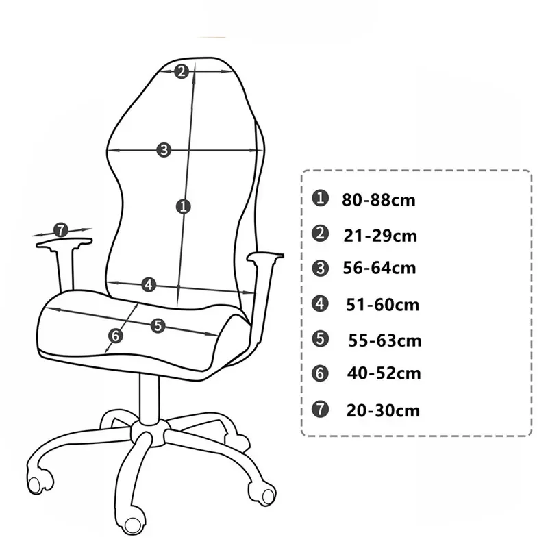 Gaming Chair Cover Computer Chair Cover — Stylish Designs 4pcs/Set Gaming Chair Covers Computer Chair Covers