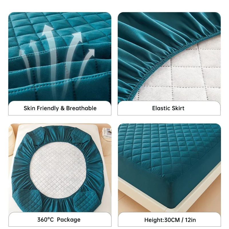 Water Repellent Mattress Cover — TPU Membrane Backing Water Repellent Mattress Cover