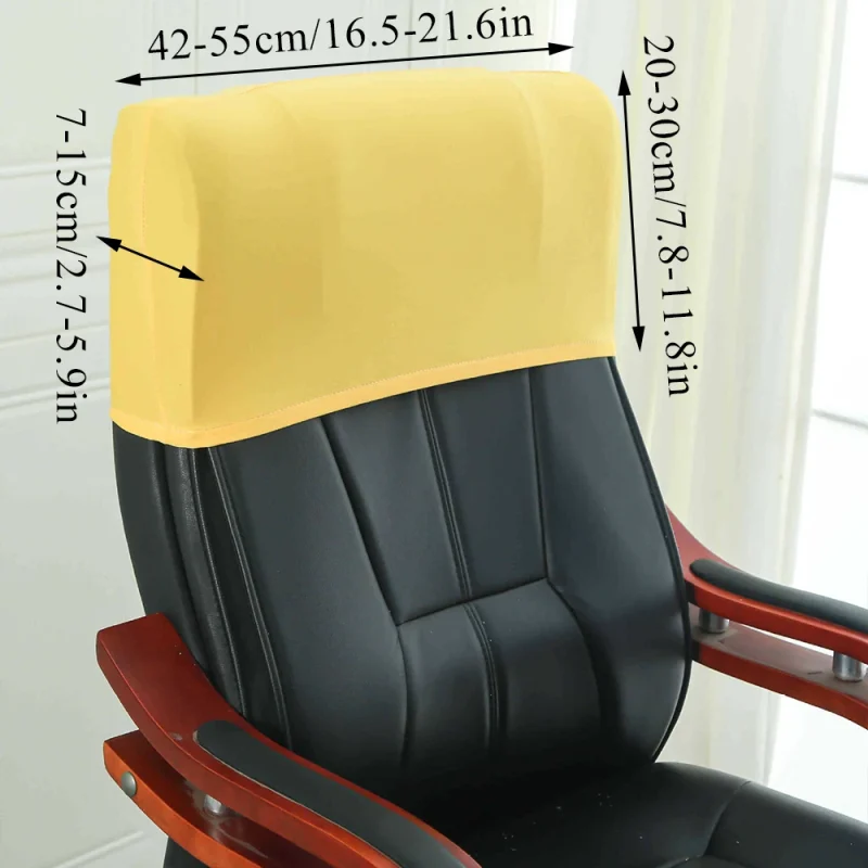 Headrest Cover for Office Chairs & Recliners — 7-15cm Backrest Headrest Covers for Office Chairs & Recliners