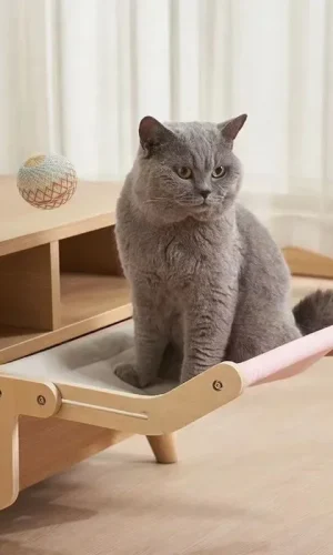 Stylish Plywood Cat & Kitten Hammock for Window or Bed 