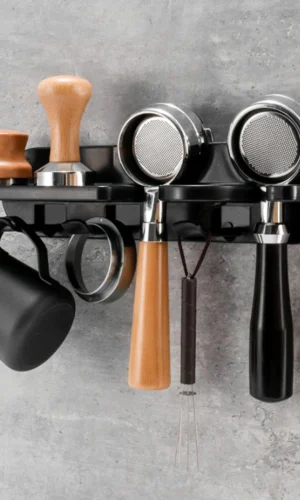 Wall Mounted Coffee Accessories Storage Rack / Coffee Tool Station
