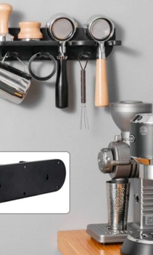 Wall Mounted Coffee Accessories Storage Rack / Coffee Tool Station