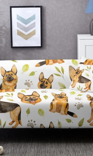1/2/3/4 Seater & L Shape Sofa Cover — Dogs & Puppies Patterns