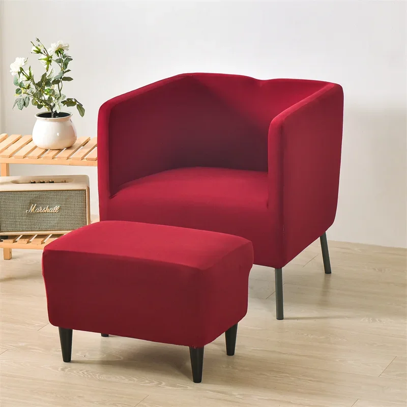 1 Seater Square Arm Sofa Cover with Matching Ottoman Slipcover 1 Seater Square Arm Sofa Cover