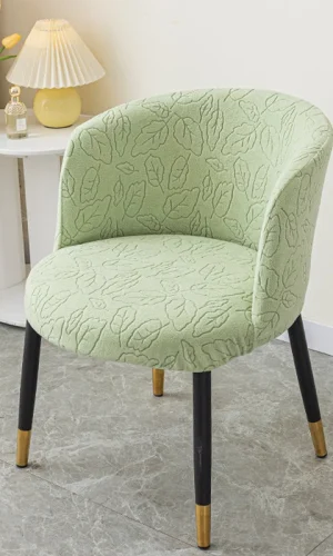 Dining Chair Cover Curved Back Round Seat — Stylish Jacquard