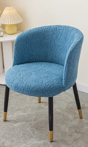 Dining Chair Cover Curved Back Round Seat — Stylish Jacquard