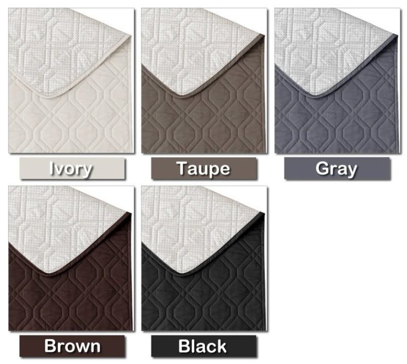Armrest Cover & Headrest Cover Set with storage pockets quilted water repellent