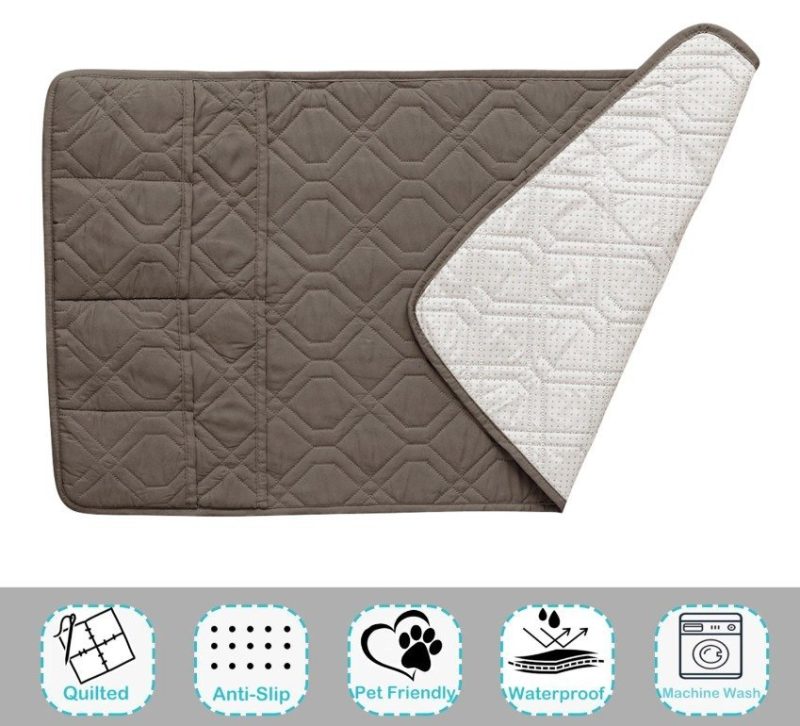 Armrest Cover & Headrest Cover Set with storage pockets quilted water repellent