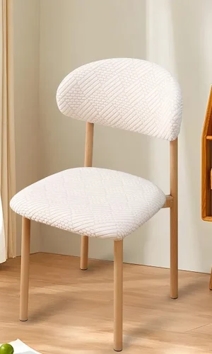 Dining Chair Covers with curved back Stylish Colours 2pcs / Set