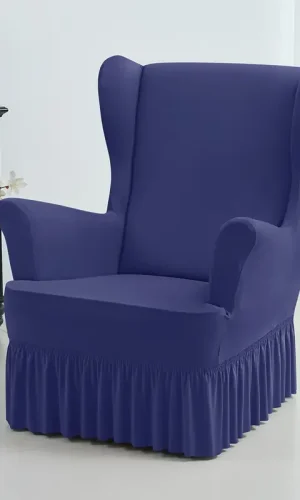 Wingback Armchair Cover with Skirt stylish Colours-1 Piece/Set
