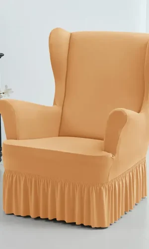 Wingback Armchair Cover with Skirt stylish Colours-1 Piece/Set