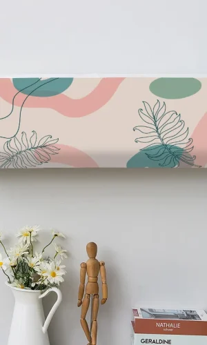 Air Conditioner Cover Dust Cover Indoor AC Protective Case – Abstract Plant Graphic